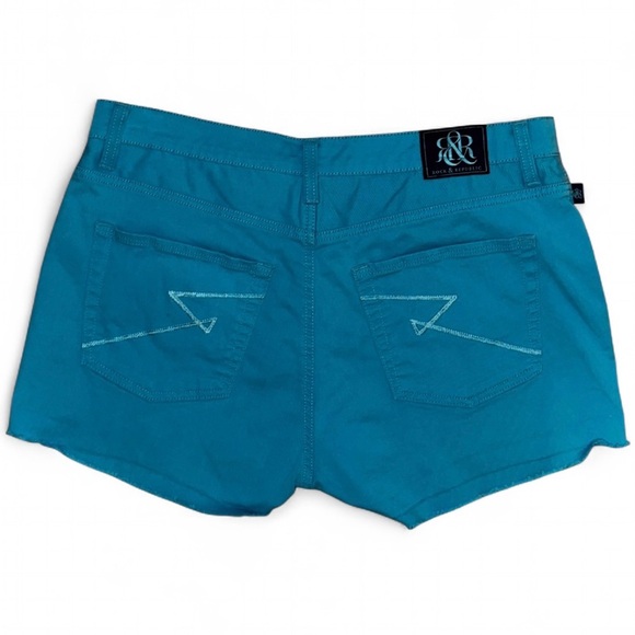 Rock & Republic | Agave Teal Blue Jean Shorts | Size 14 - Picture 2 of 6